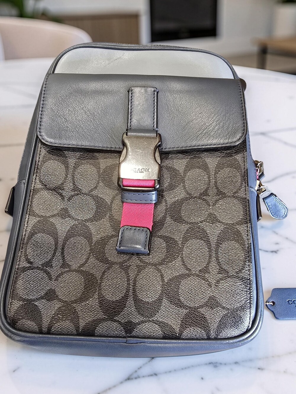 Coach Men’s Track Pack Crossbody In Colorblock Signature Canvas